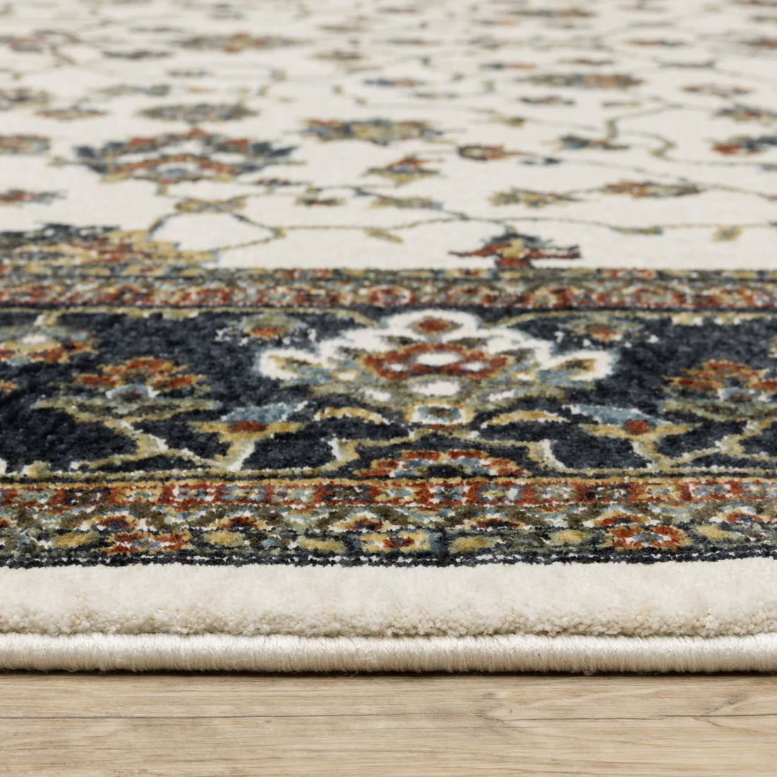 Oriental Weavers Vivian VI02B Ivory/Navy Area Rug