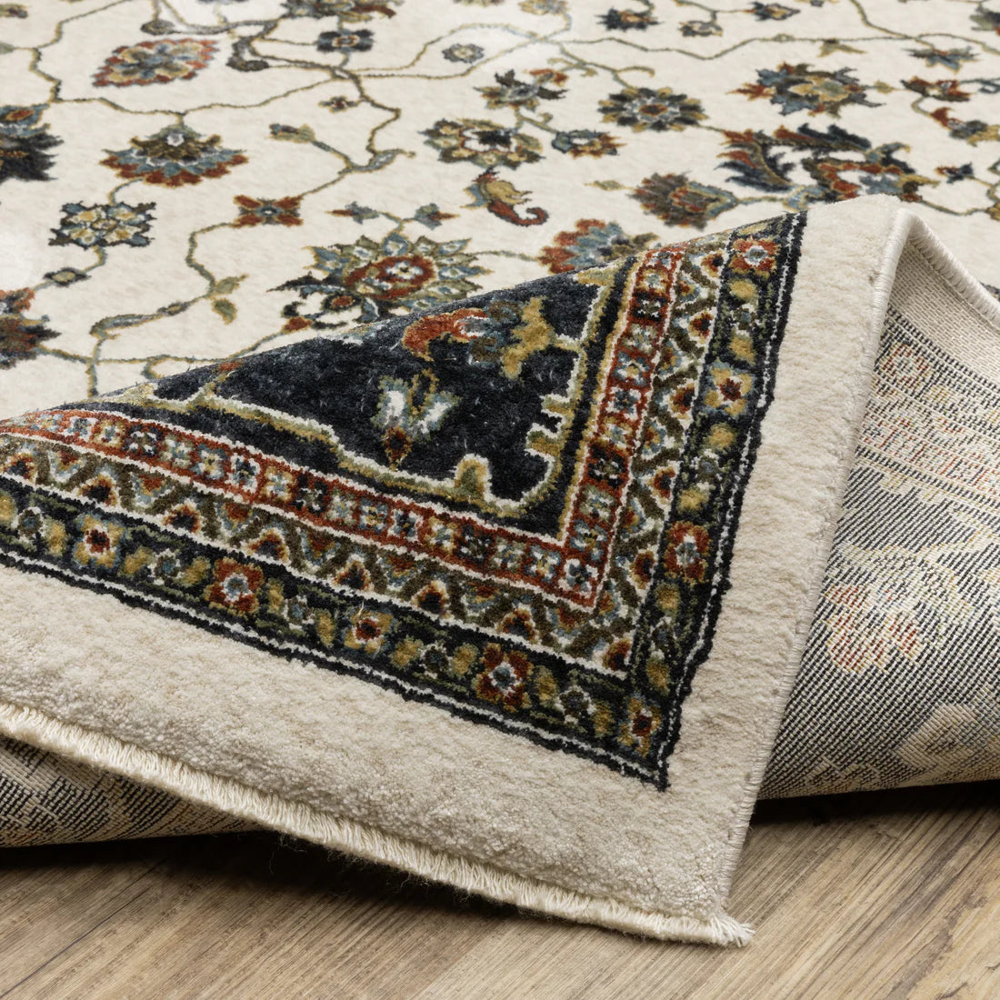 Oriental Weavers Vivian VI02B Ivory/Navy Area Rug
