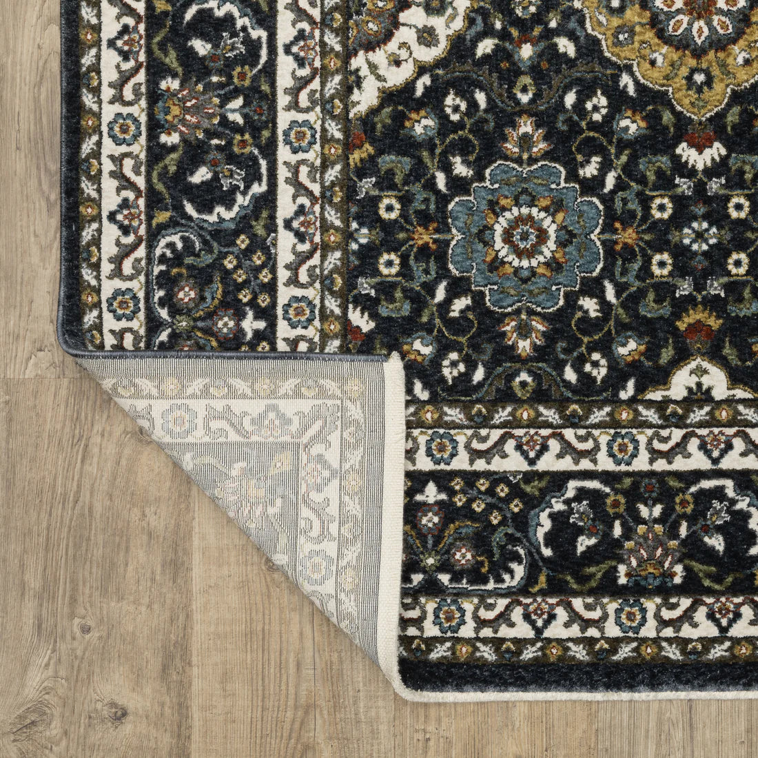 Oriental Weavers Vivian VI04C Navy/Gold Area Rug