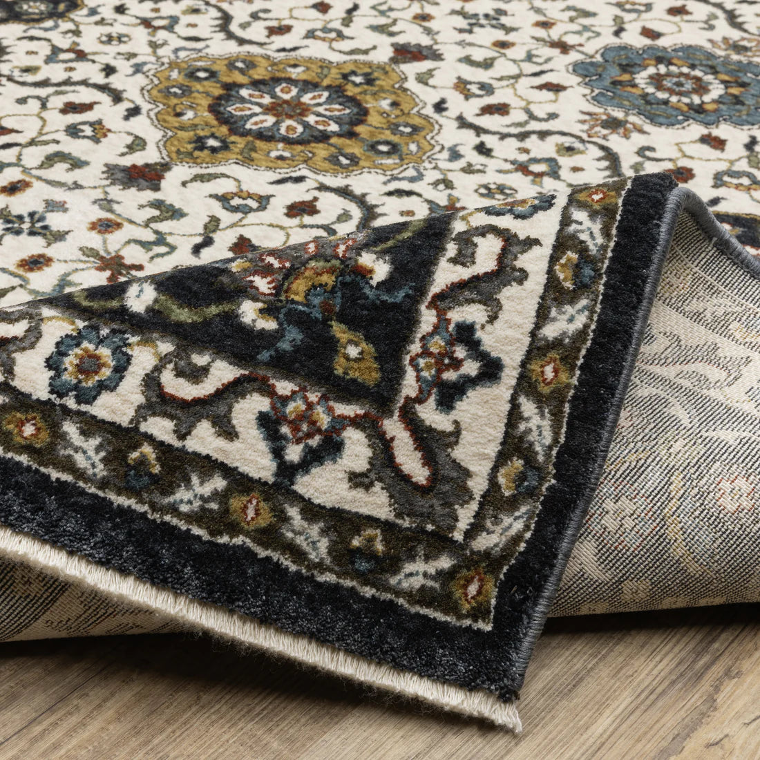 Aiental Weavers Vivian VI04D Ivory/Navy Area Rug