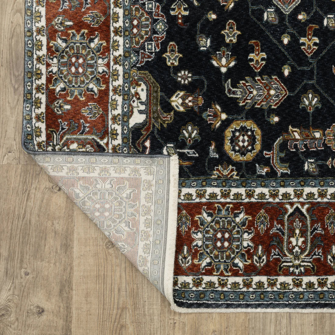 Oriental Weavers Vivian VI05A Navy/Red Area Rug