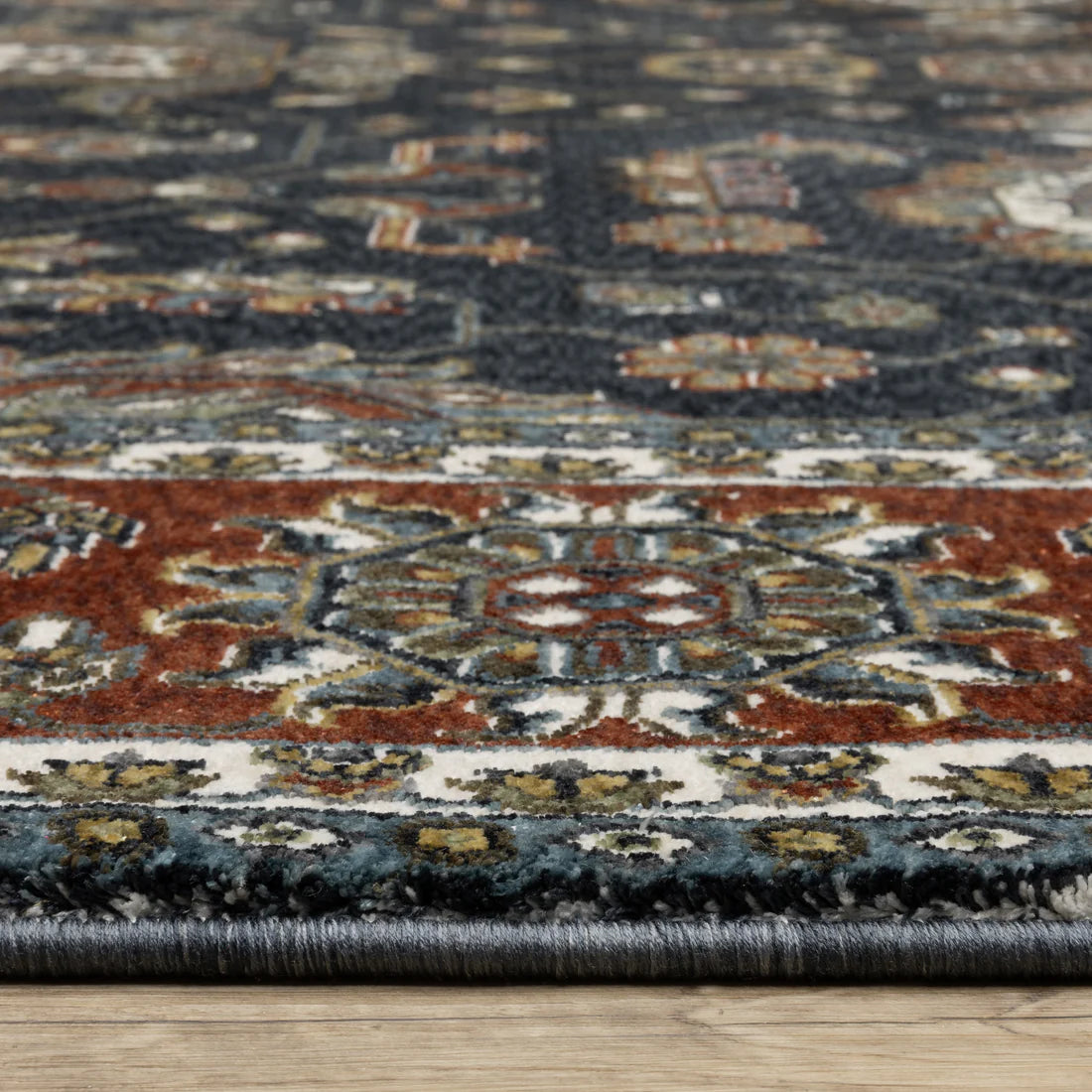 Oriental Weavers Vivian VI05A Navy/Red Area Rug