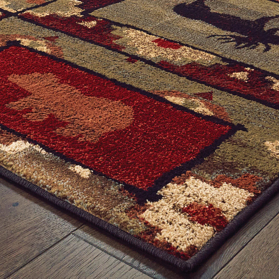 Oriental Weavers Woodlands 9601D Brown/Rust Area Rug