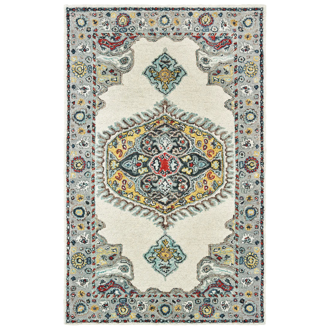 Oriental Weavers Zahra 75505 Ivory/Grey Area Rug