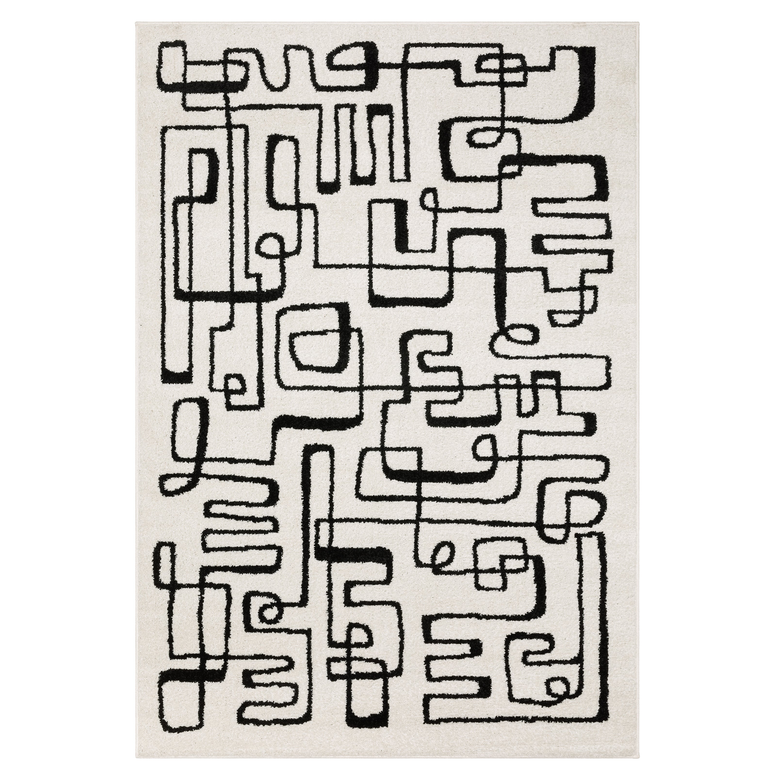 Oriental Weavers Quinn QUI12 Beige/Black Area Rug