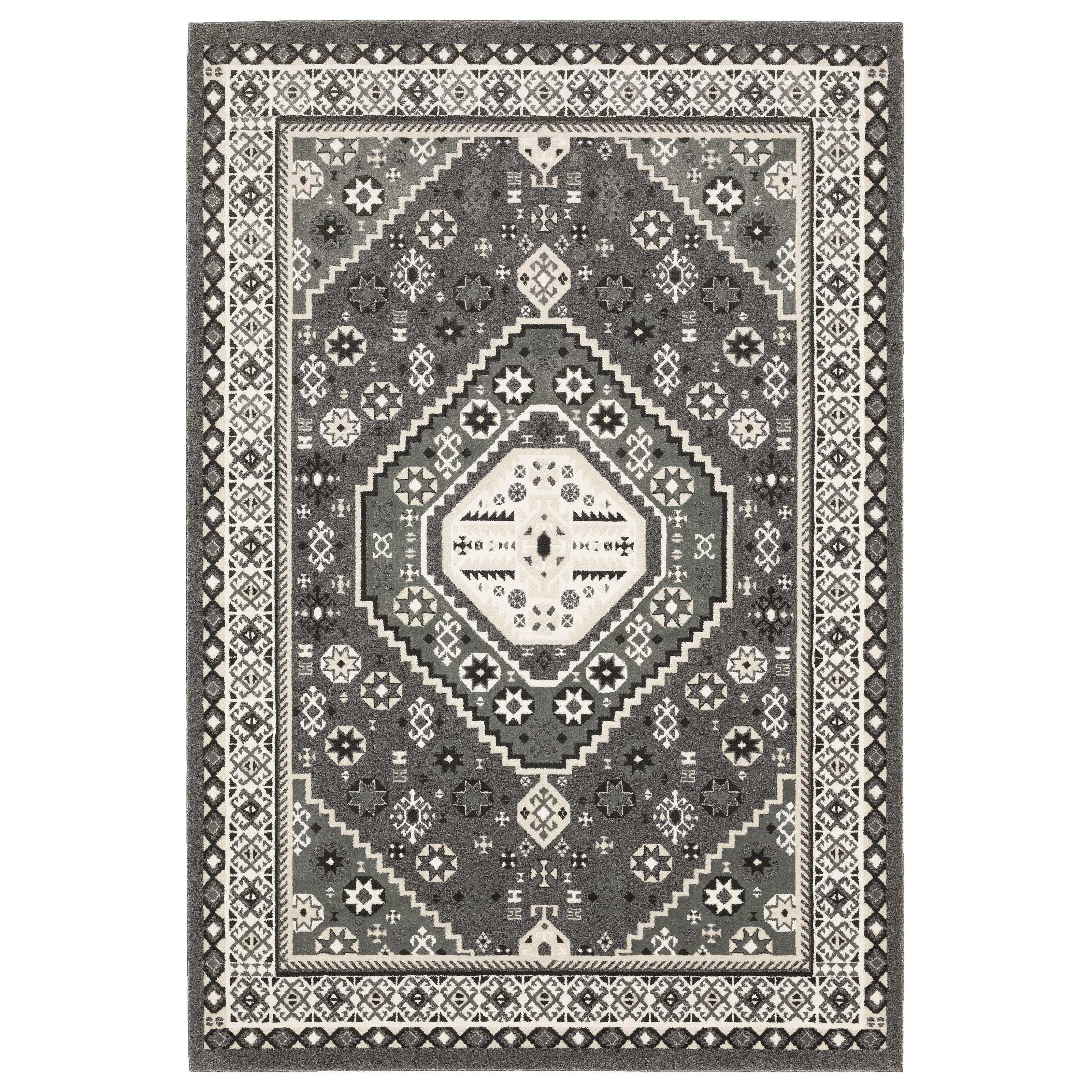 Oriental Weavers Raylan RAY02 Grey/Ivory Area Rug