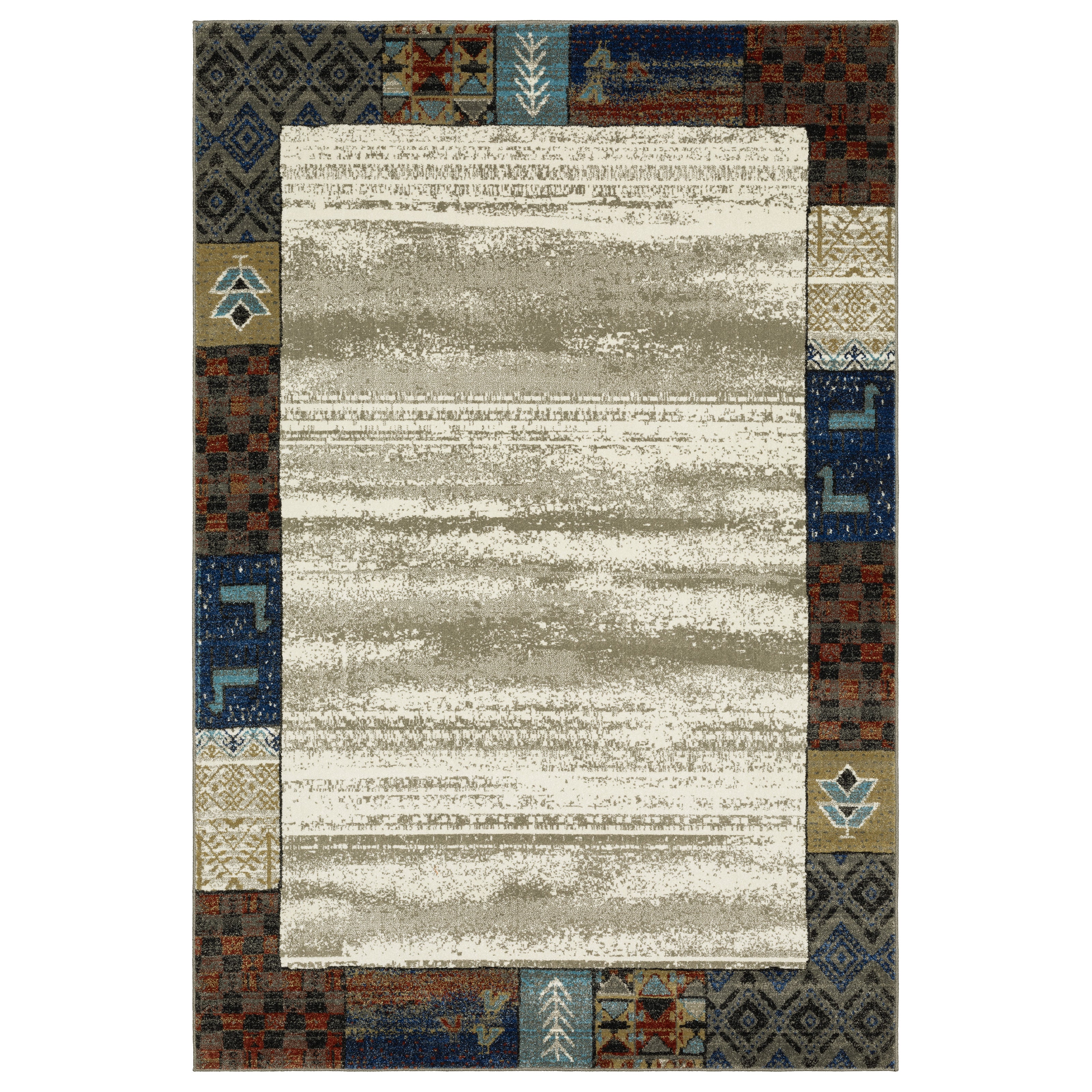Oriental Weavers Venice 8123X Blue/Gold Area Rug