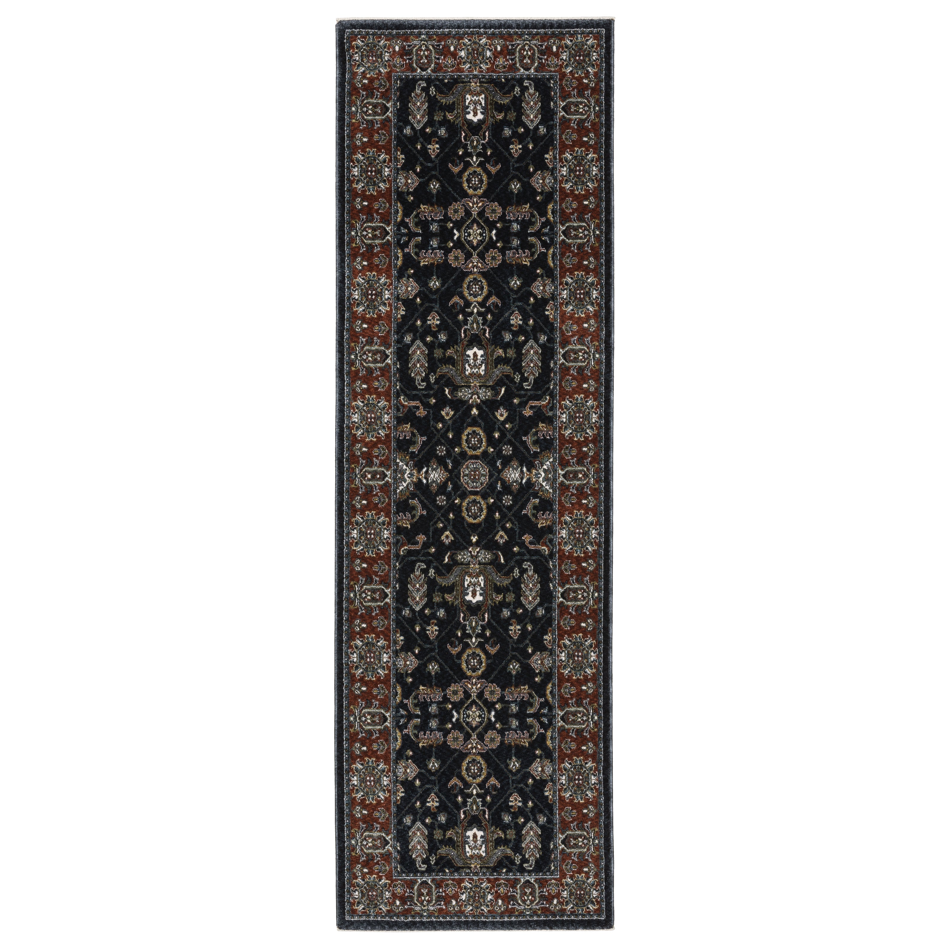 Oriental Weavers Vivian VI05A Navy/Red Area Rug