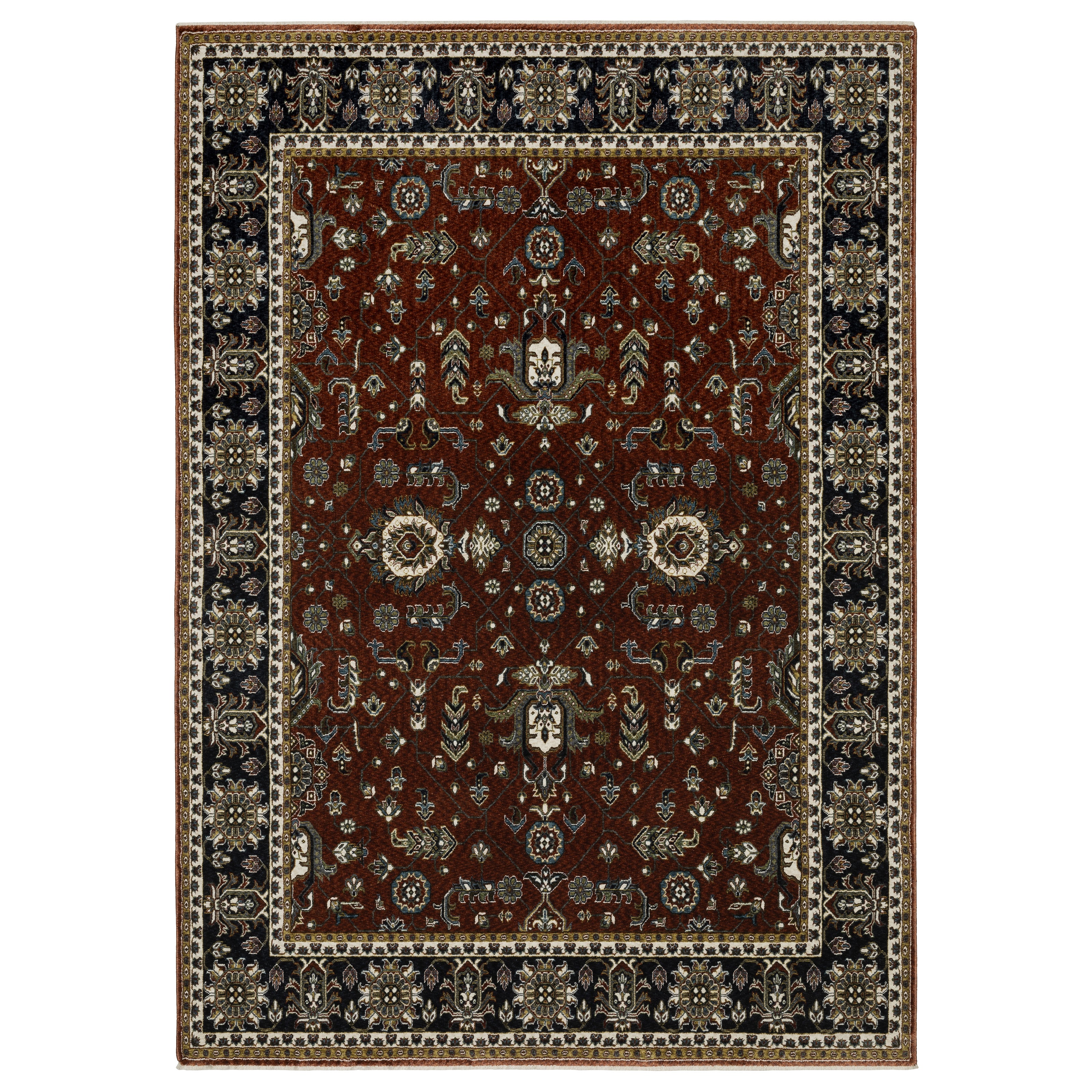 Oriental Weavers Vivian VI05X Red/Navy Area Rug