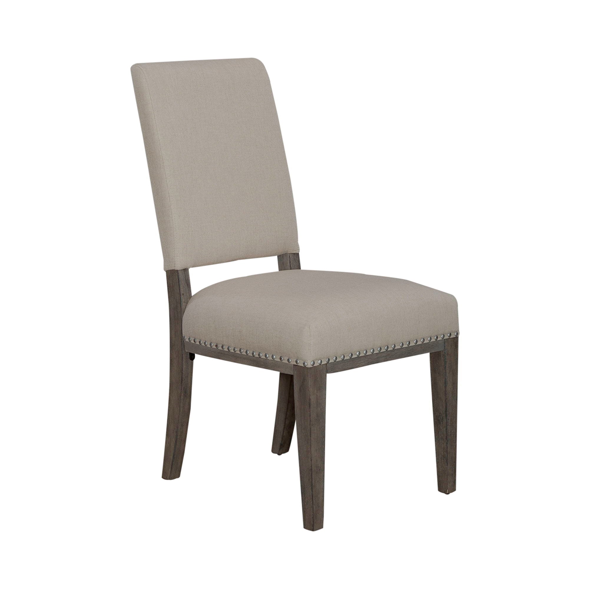 Westfield - 5 Piece Pedestal Table Set (Upholstered Side Chairs) - Havana Brown