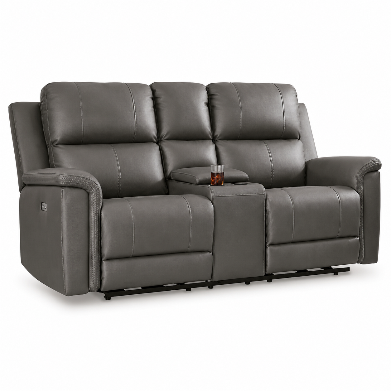 Bennett Power Reclining Loveseat with Console and Adjustable Headrests
