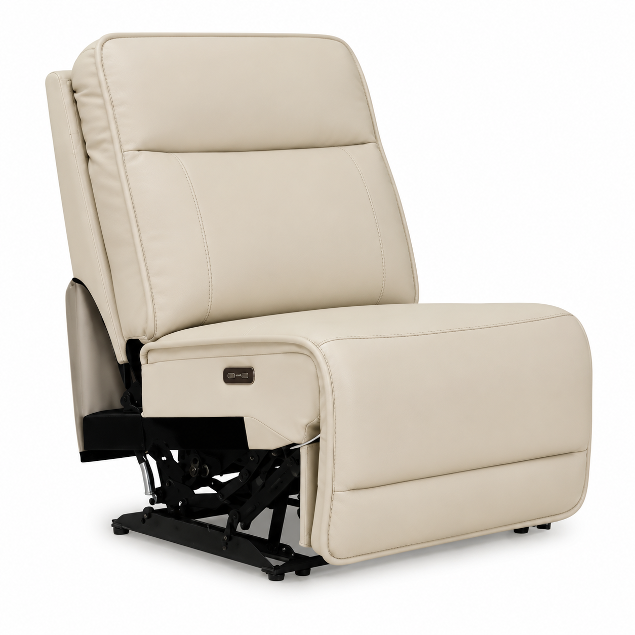 Madison Power Armless Recliner with Adjustable Headrest – Almond