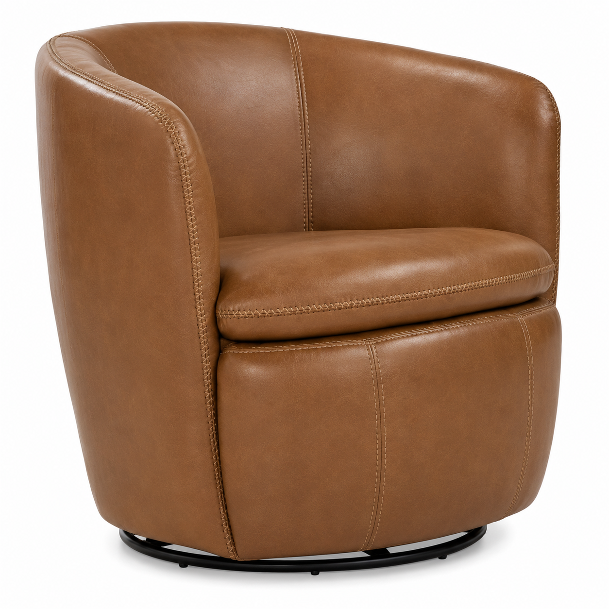Ophelia Swivel Accent Chair - Caramel