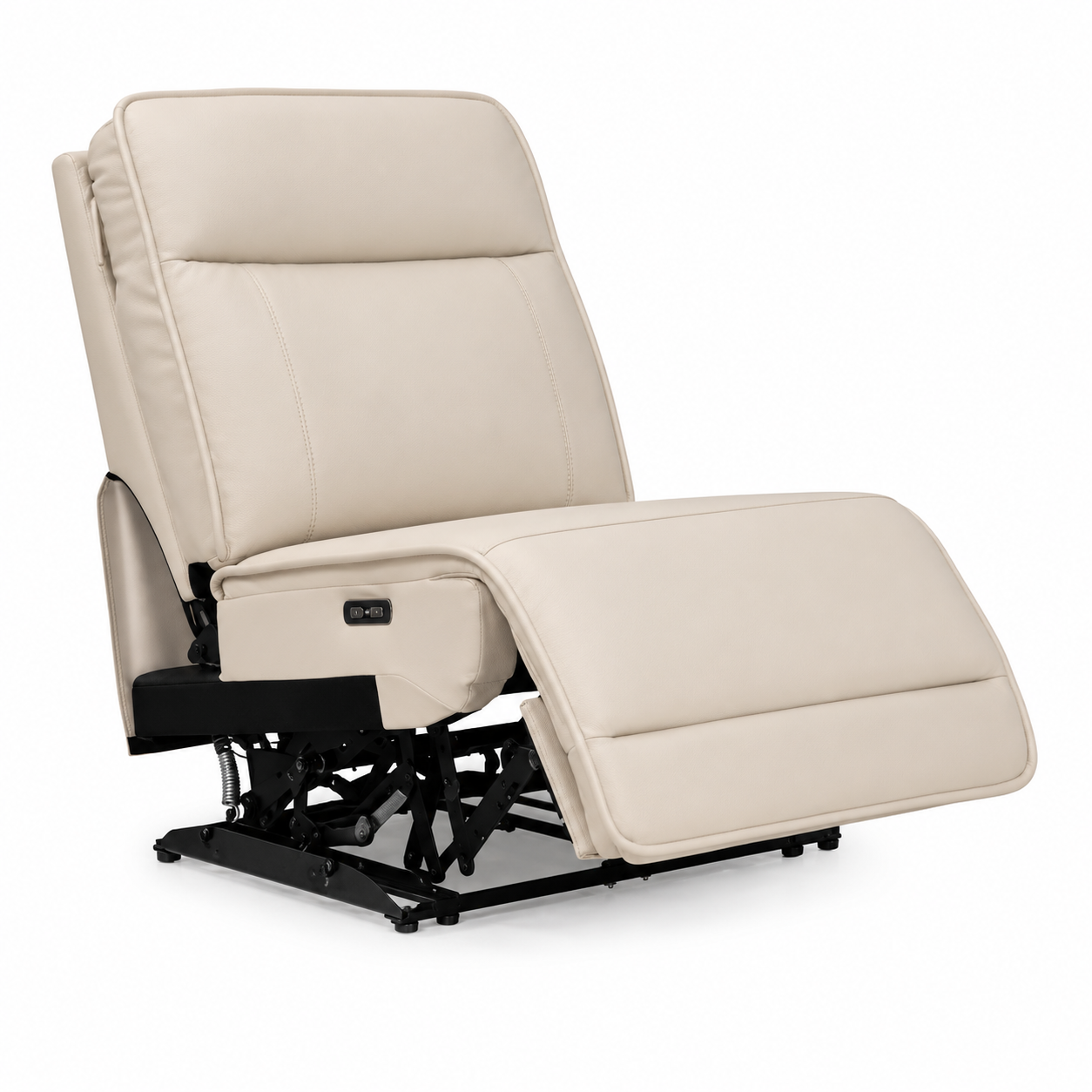 Madison Power Armless Recliner with Adjustable Headrest – Almond