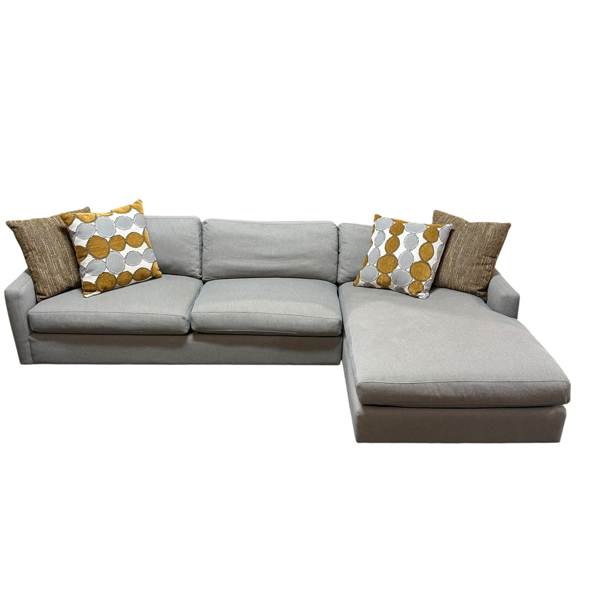 Sectional with RAF Chaise in Gray