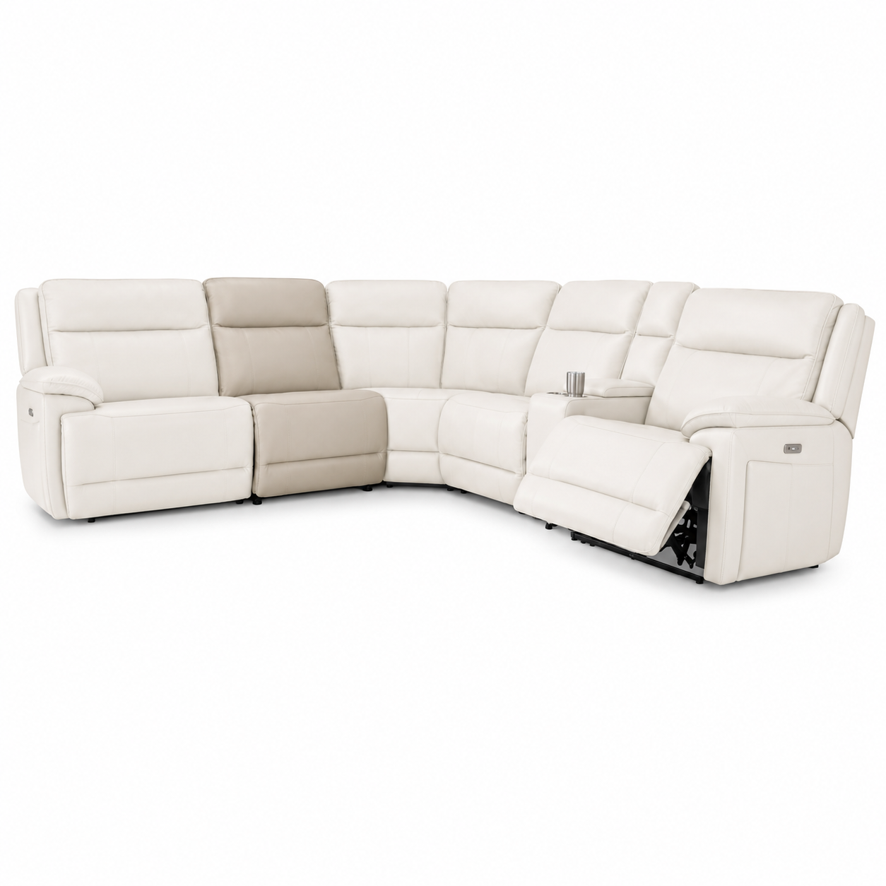 Madison Power Armless Recliner with Adjustable Headrest – Almond