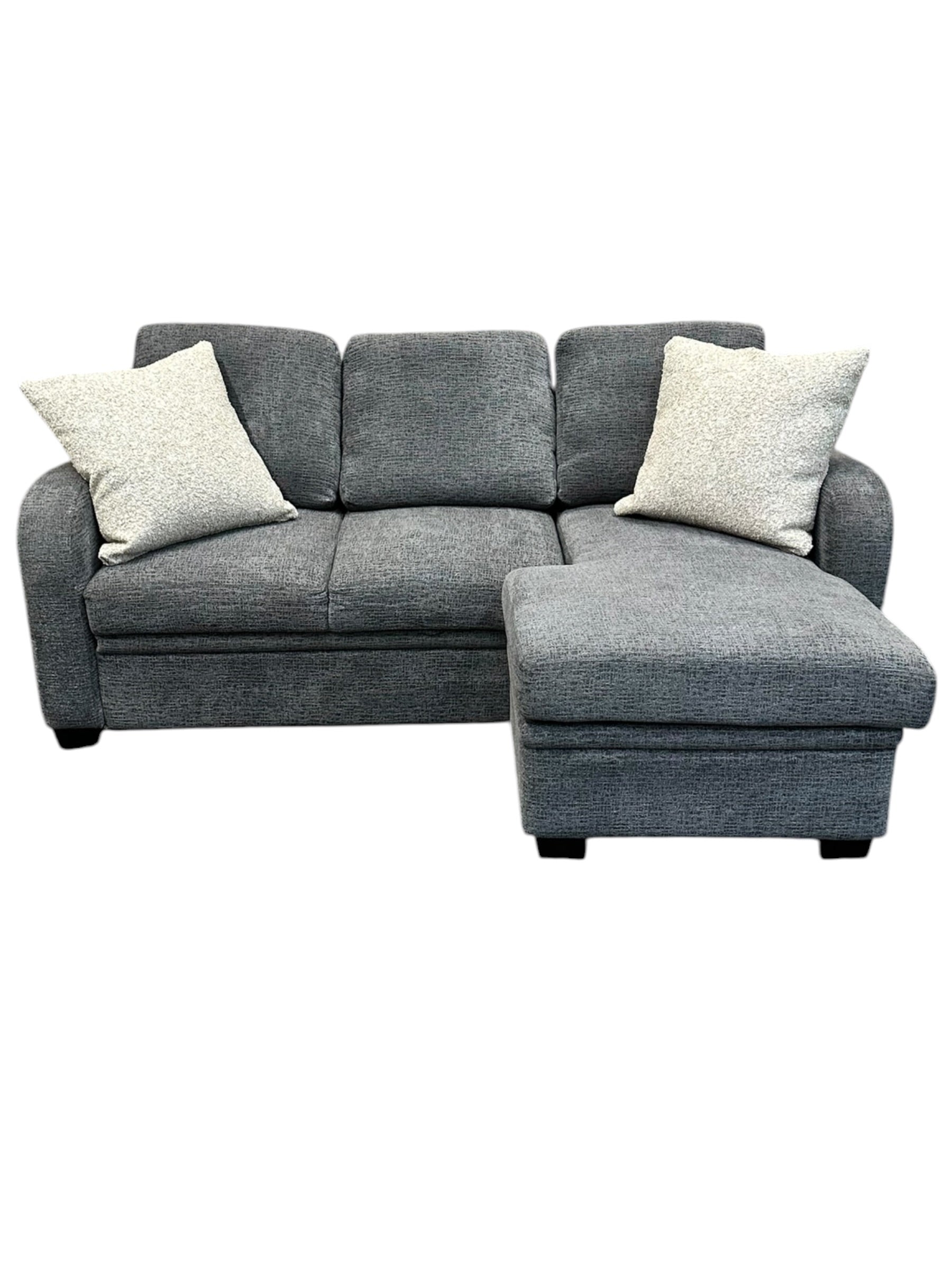 Sectional with Reversible Storage Chaise in Gray