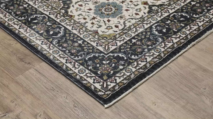 Aiental Weavers Vivian VI04D Ivory/Navy Area Rug