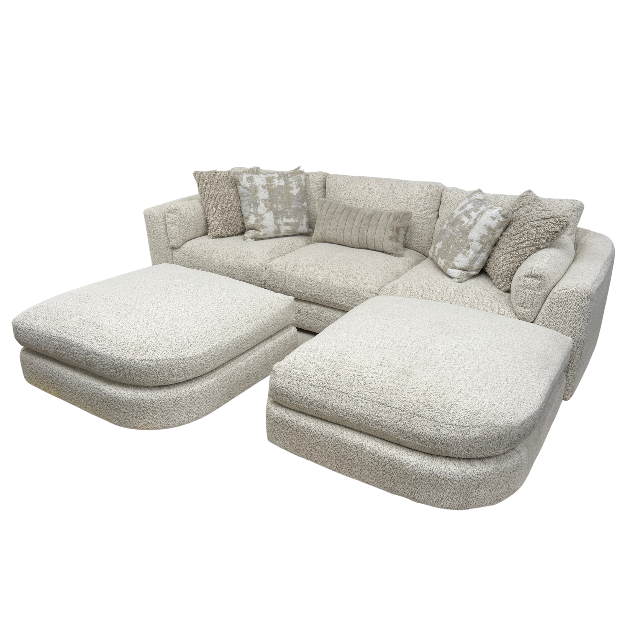 Juniper 3-Piece Sofa with 2 Ottomans