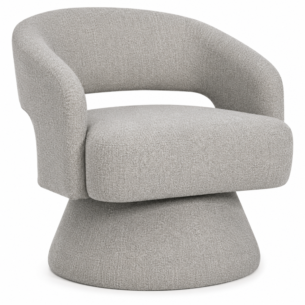 Harper Swivel Accent Chair – Pebble