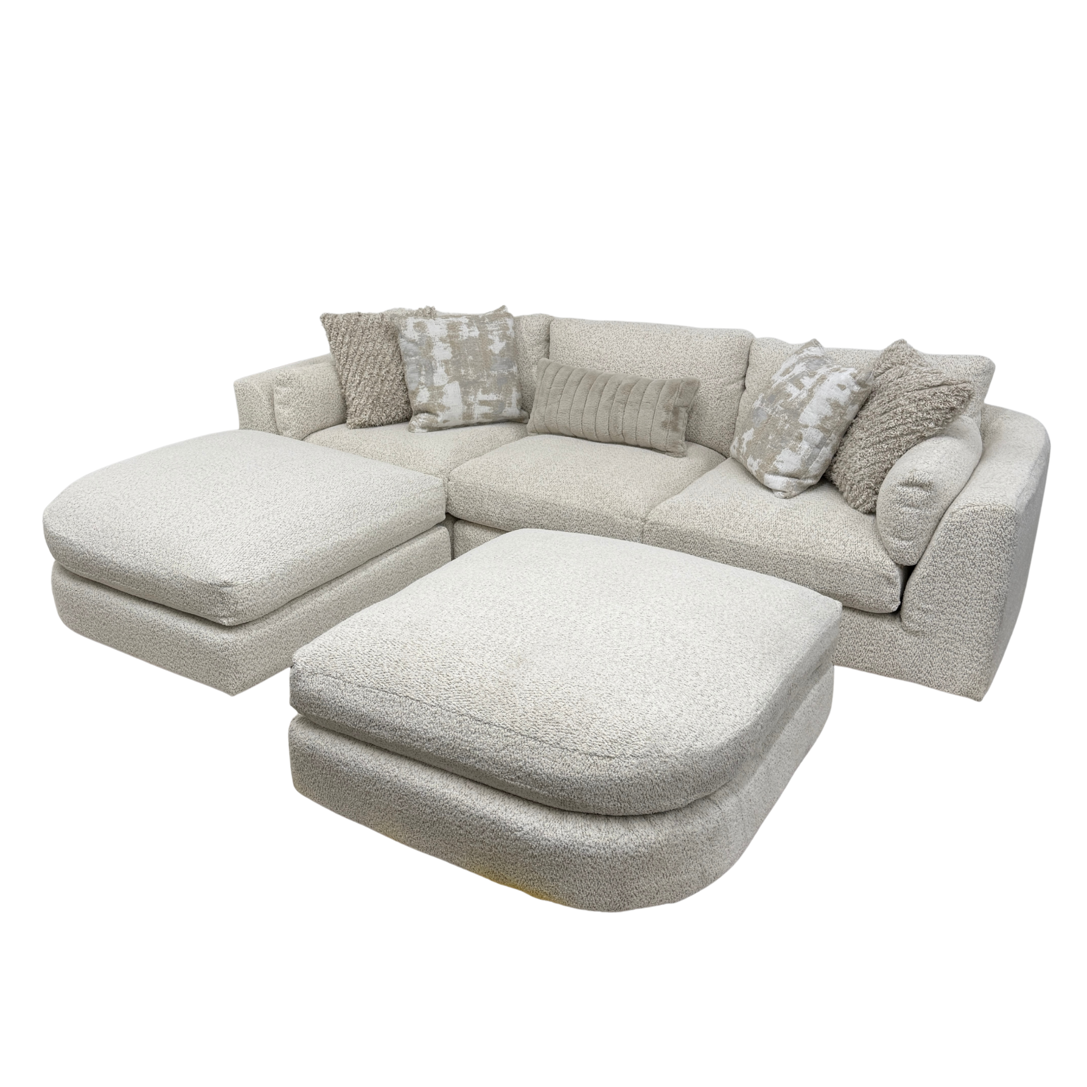 Juniper 3-Piece Sofa with 2 Ottomans
