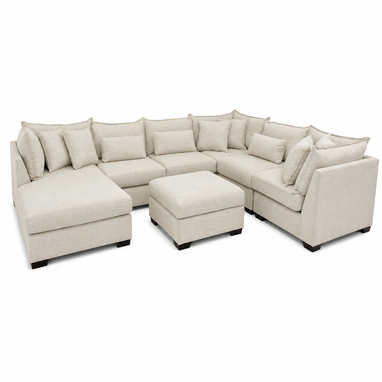 Alina 6 Piece Left Chaise U Shape with Ottoman