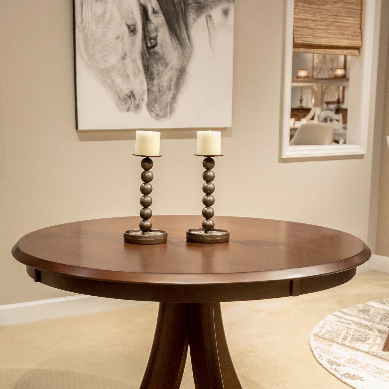 44 Inch Round X Pedestal Table Top