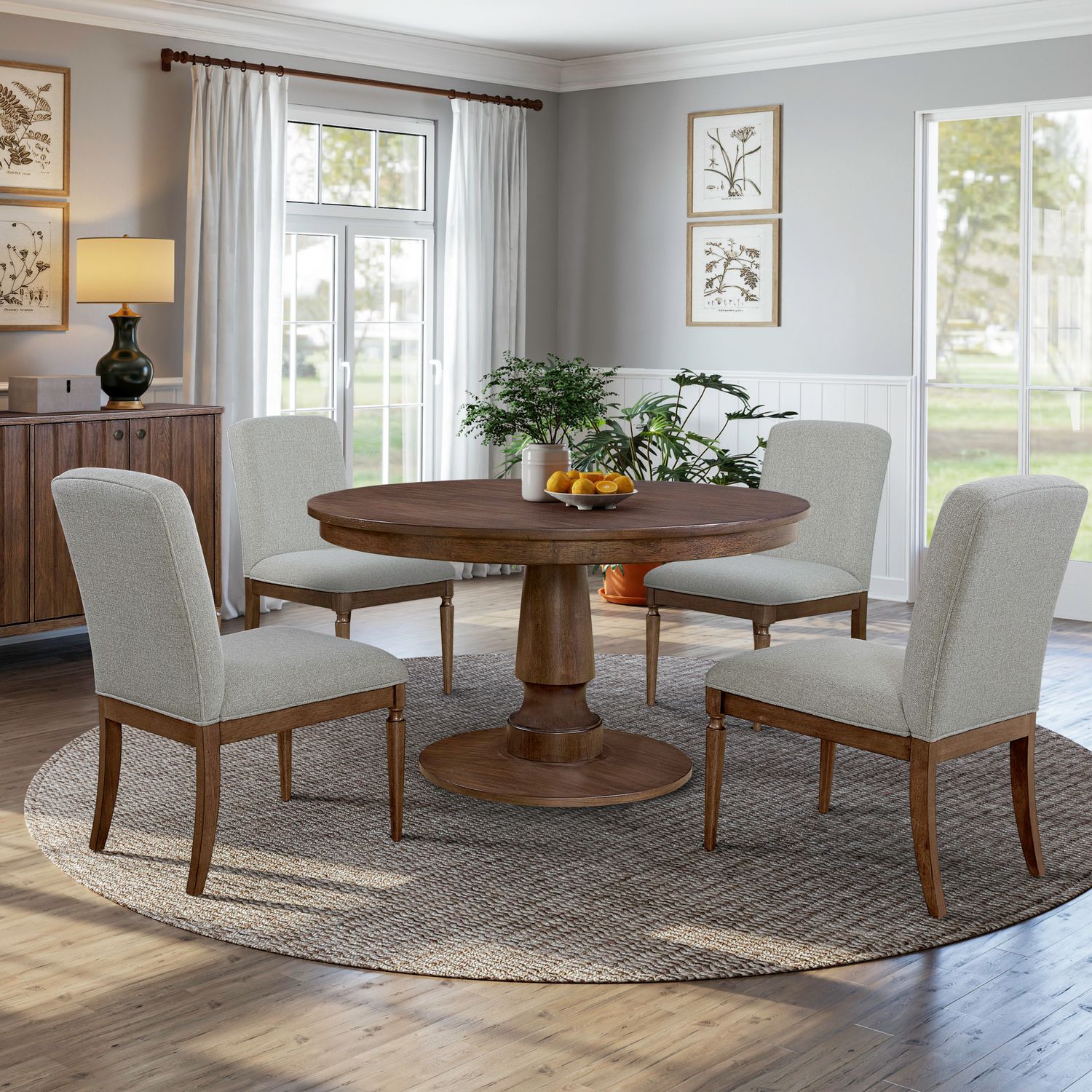 Opt 5 Piece Pedestal Table Set