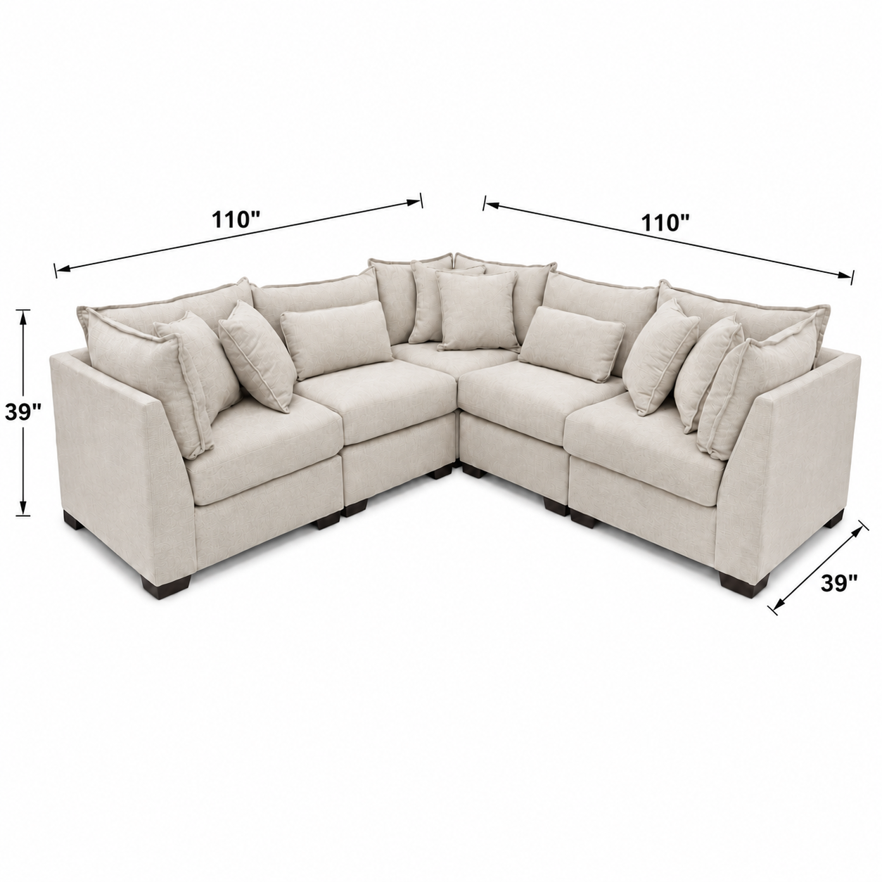 Alina 5 Pc Corner Sectional