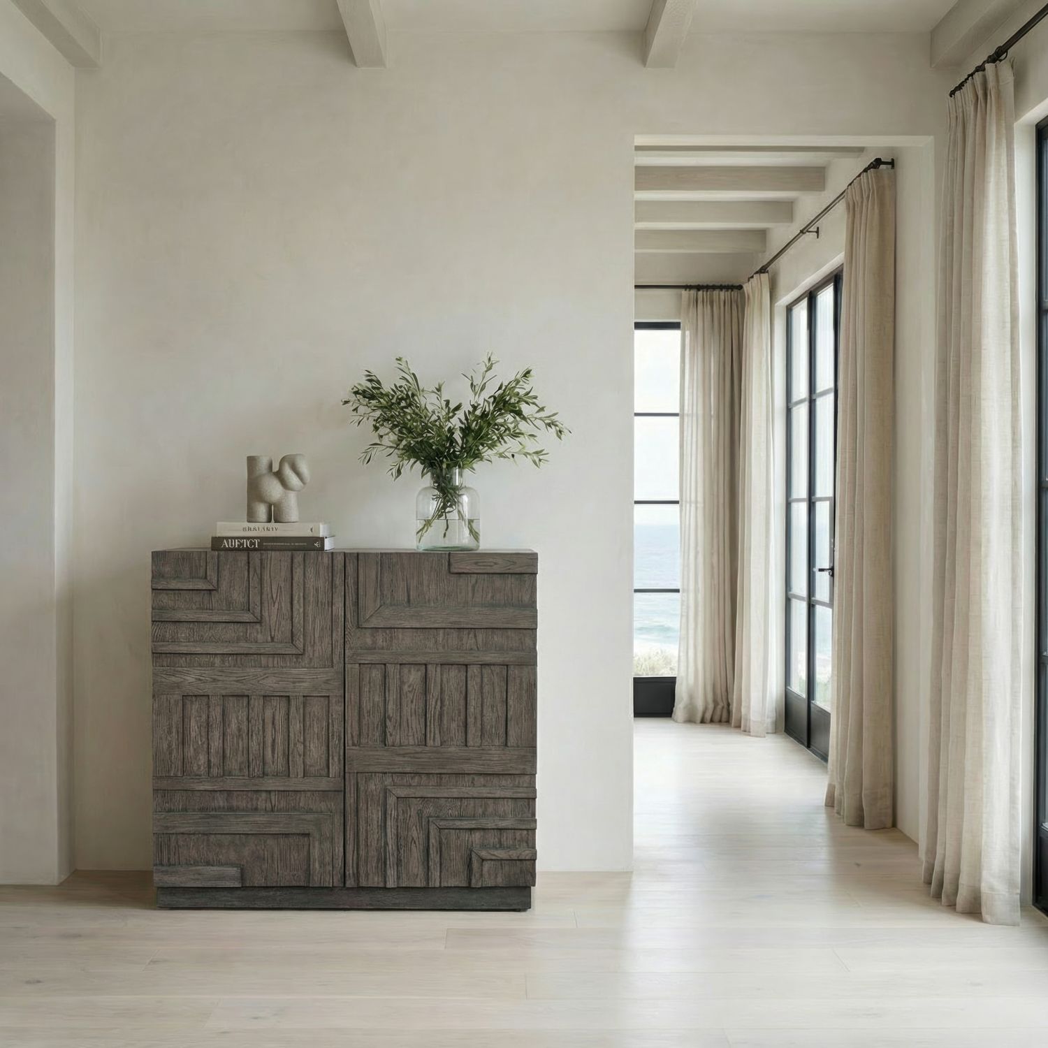 2 Door Accent Cabinet - Black