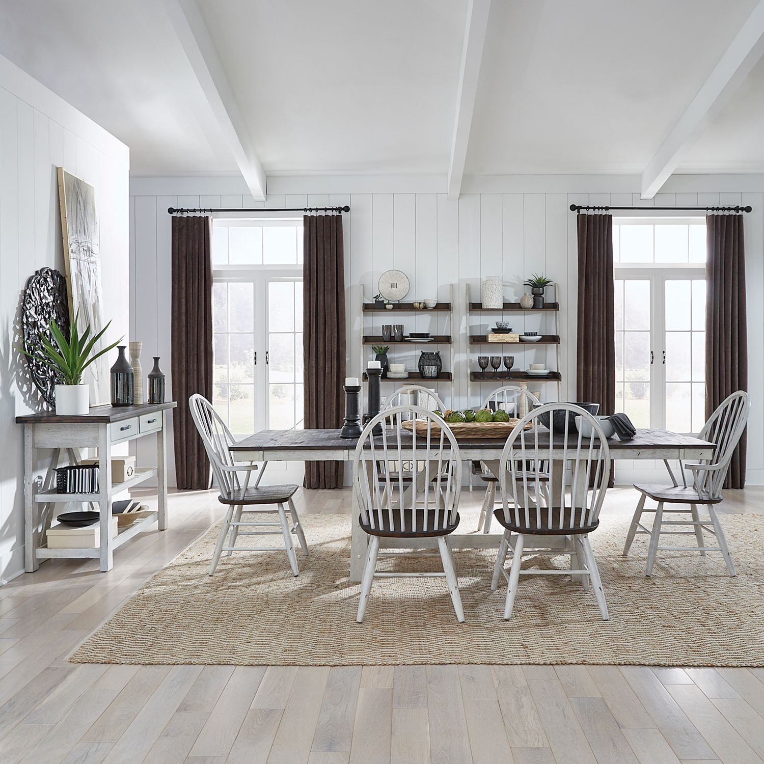 Optional 7 Piece Trestle Table Set
