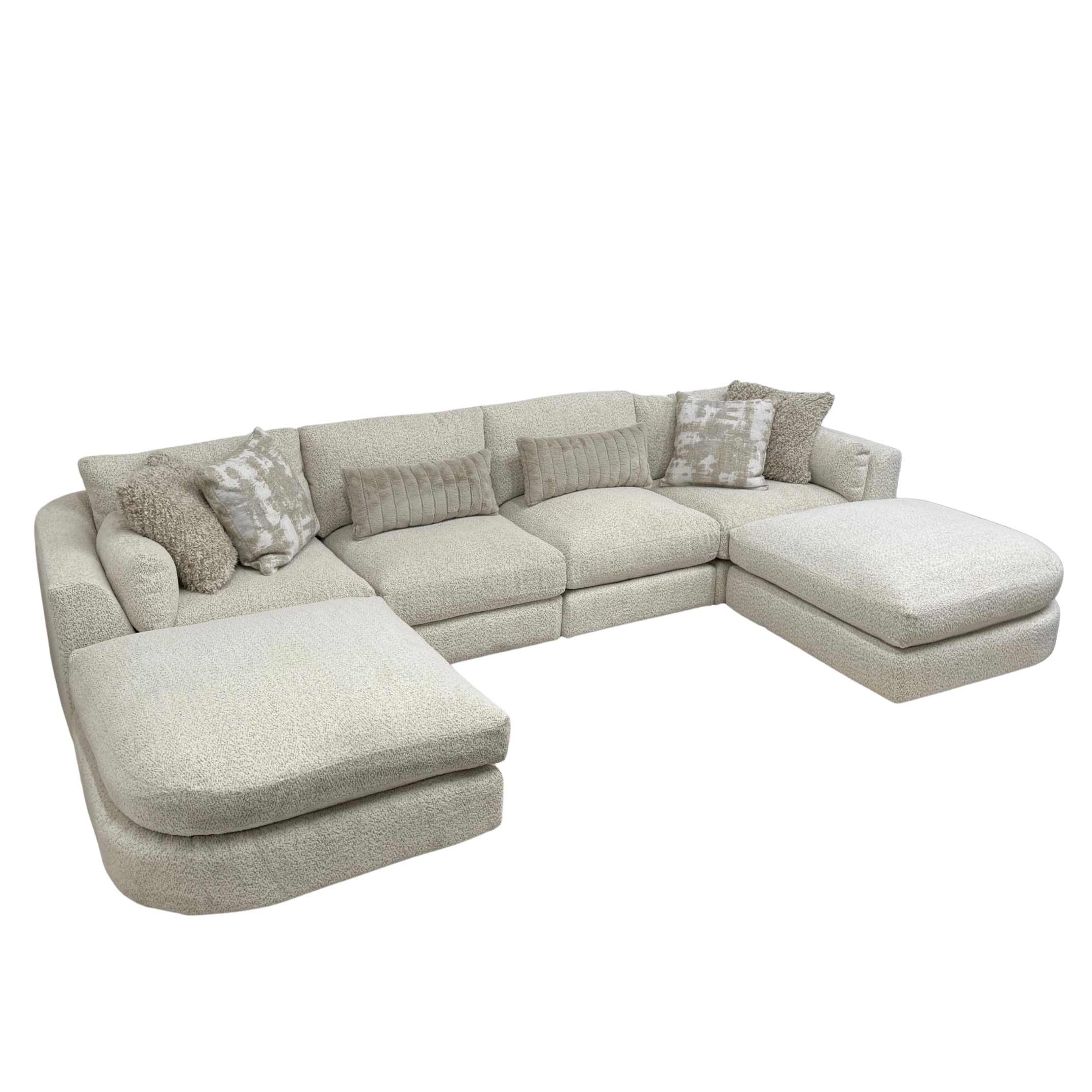 Juniper 4-Piece Sectional with 2 Ottomans