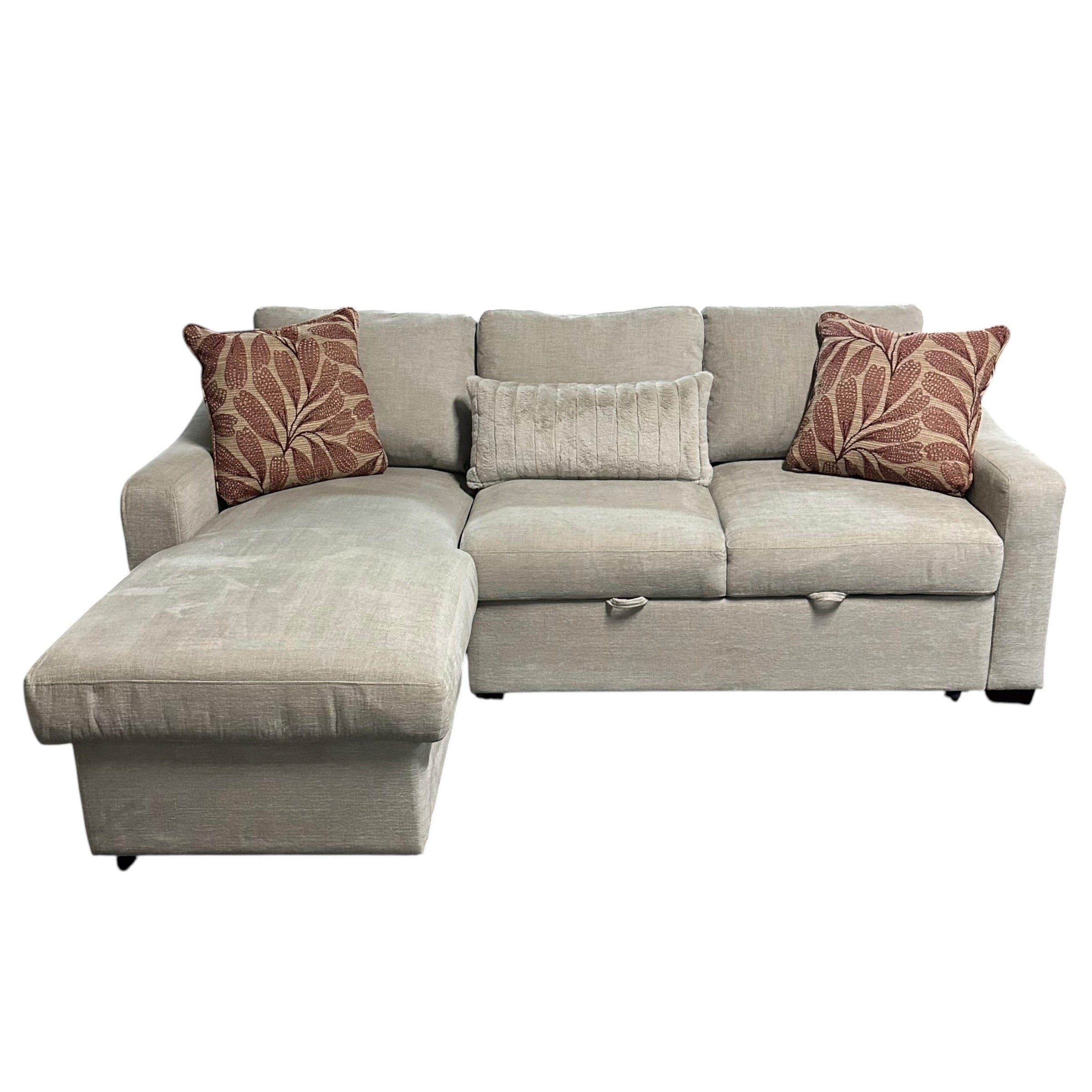Pop Out Sleeper Sectional with Reversible Storage Chaise