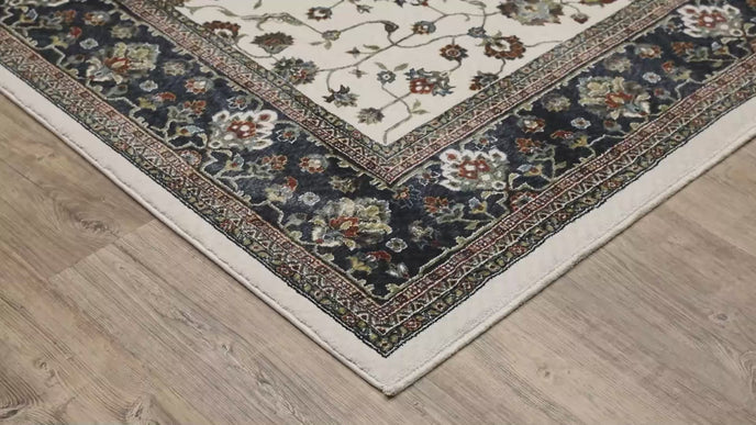 Oriental Weavers Vivian VI02B Ivory/Navy Area Rug