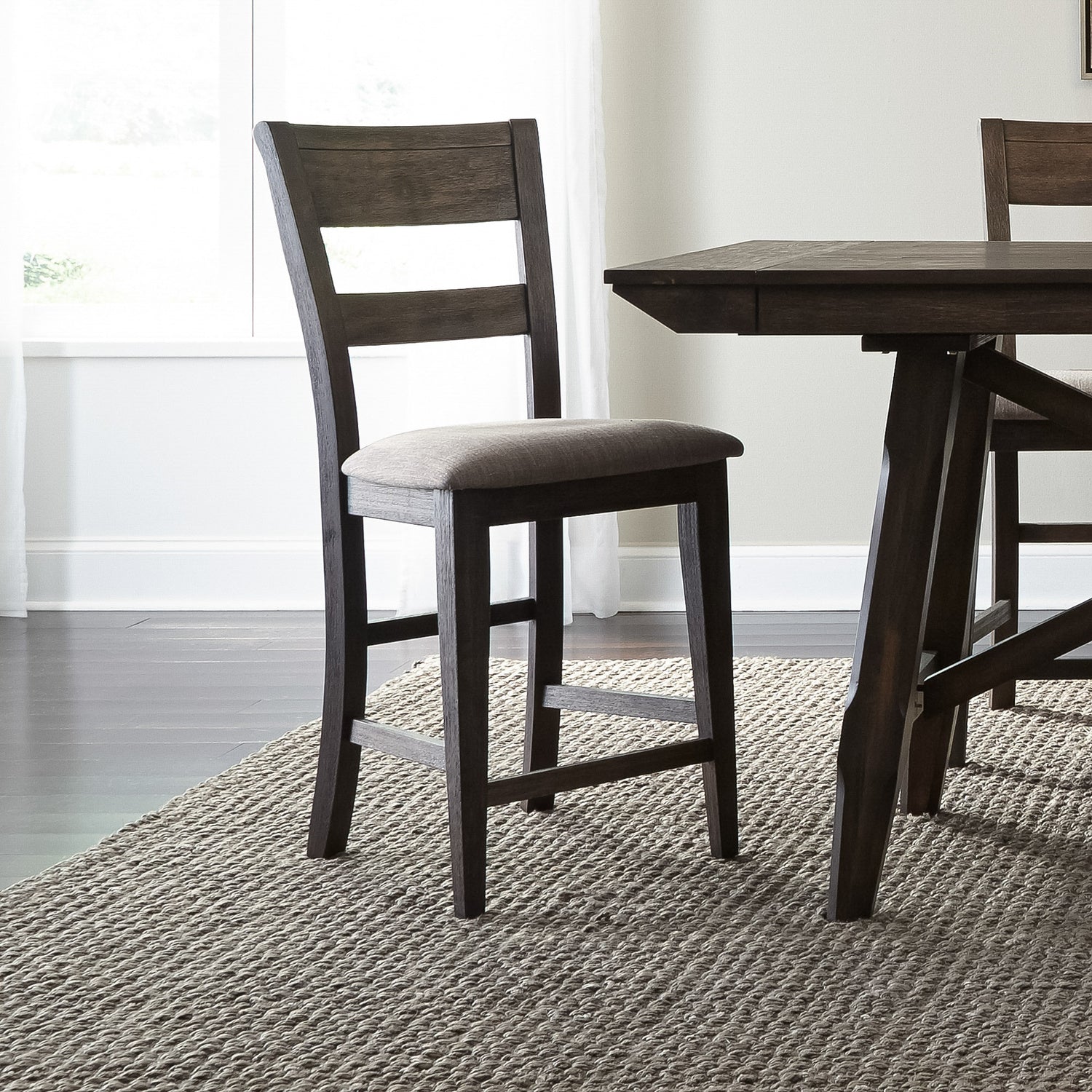 Double Bridge Splat Back Dining Counter Chair