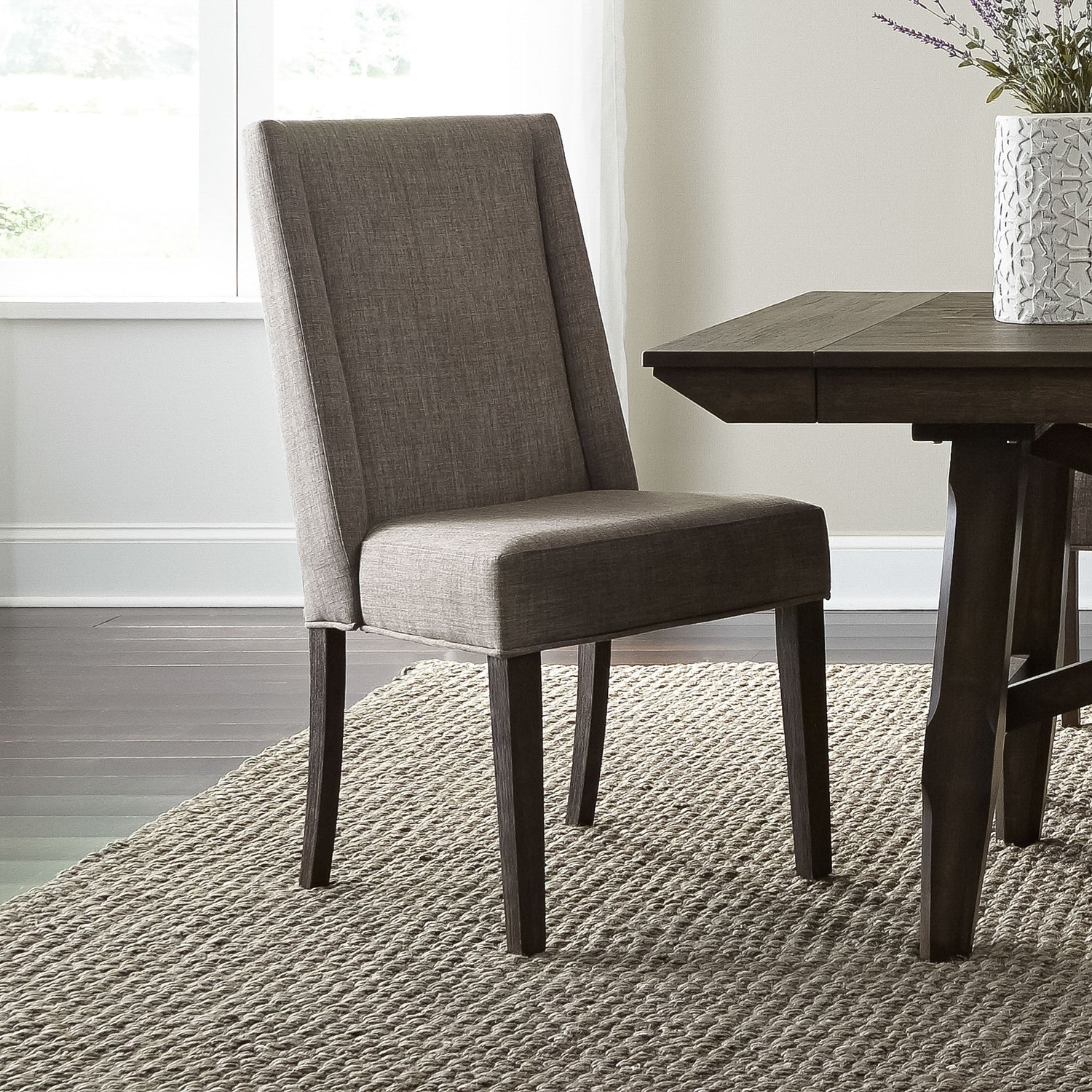 Double Bridge Upholstered Dining Side Chair