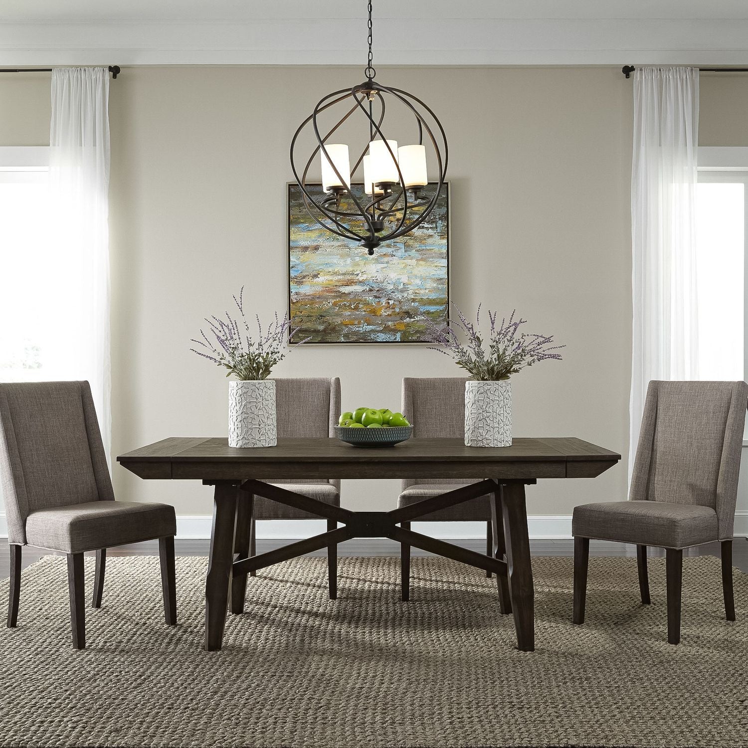 Opt 5 Piece Trestle Table Set