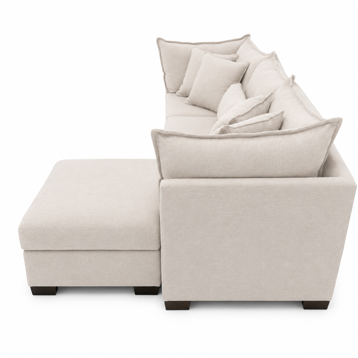 Alina 3 Pc Sofa with Storage Ottoman in Ivory