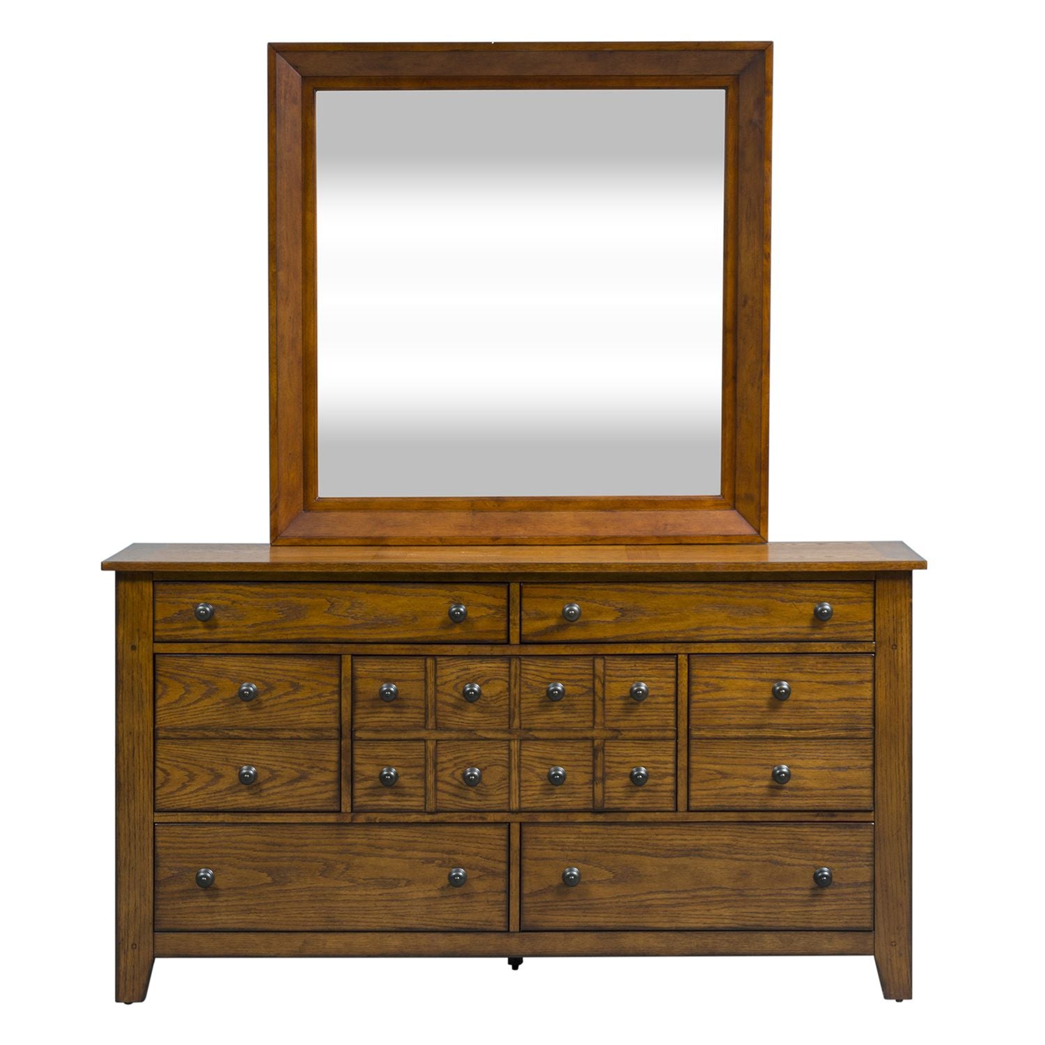Queen Sleigh Bed, Dresser & Mirror