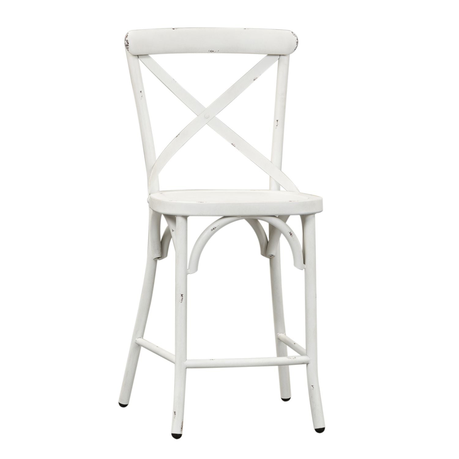 X Back Counter Chair - Antique White