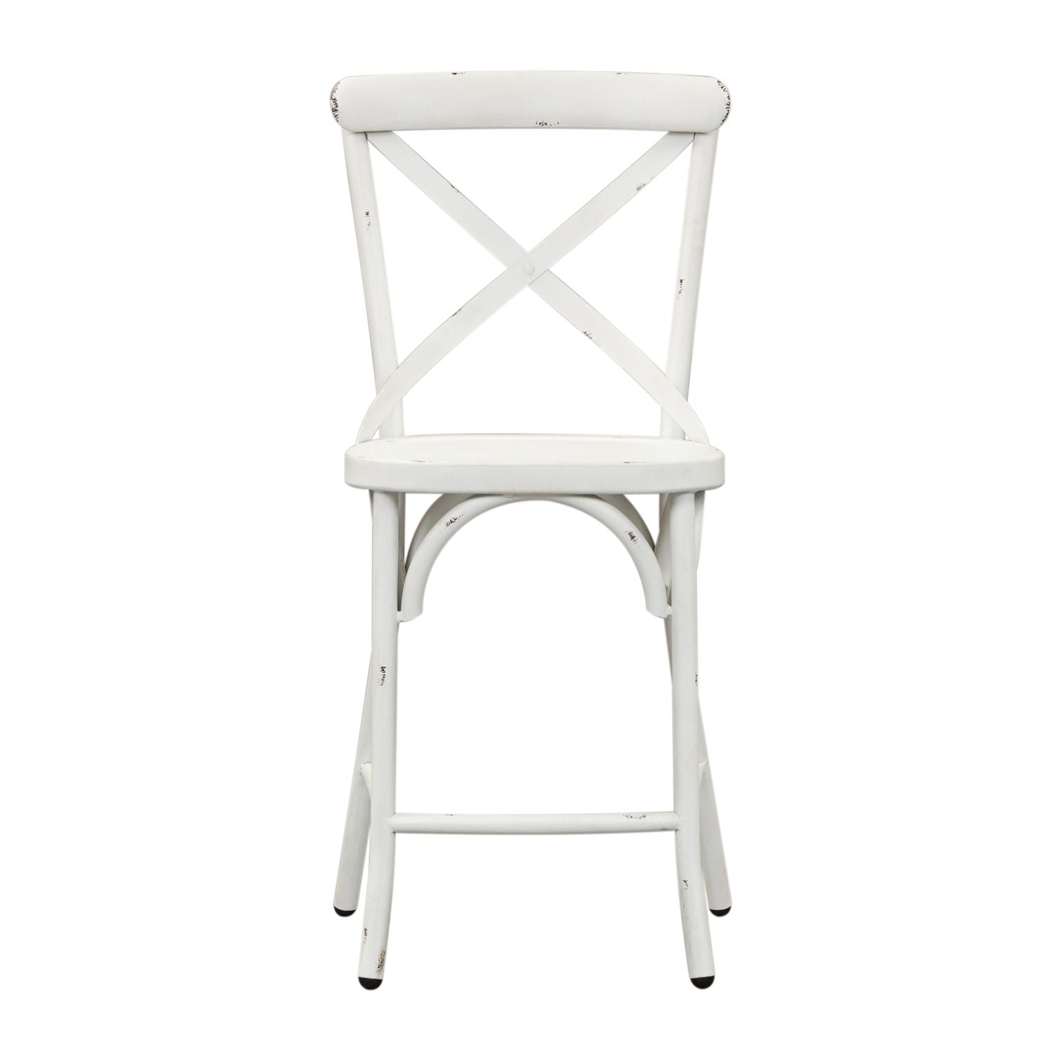 X Back Counter Chair - Antique White