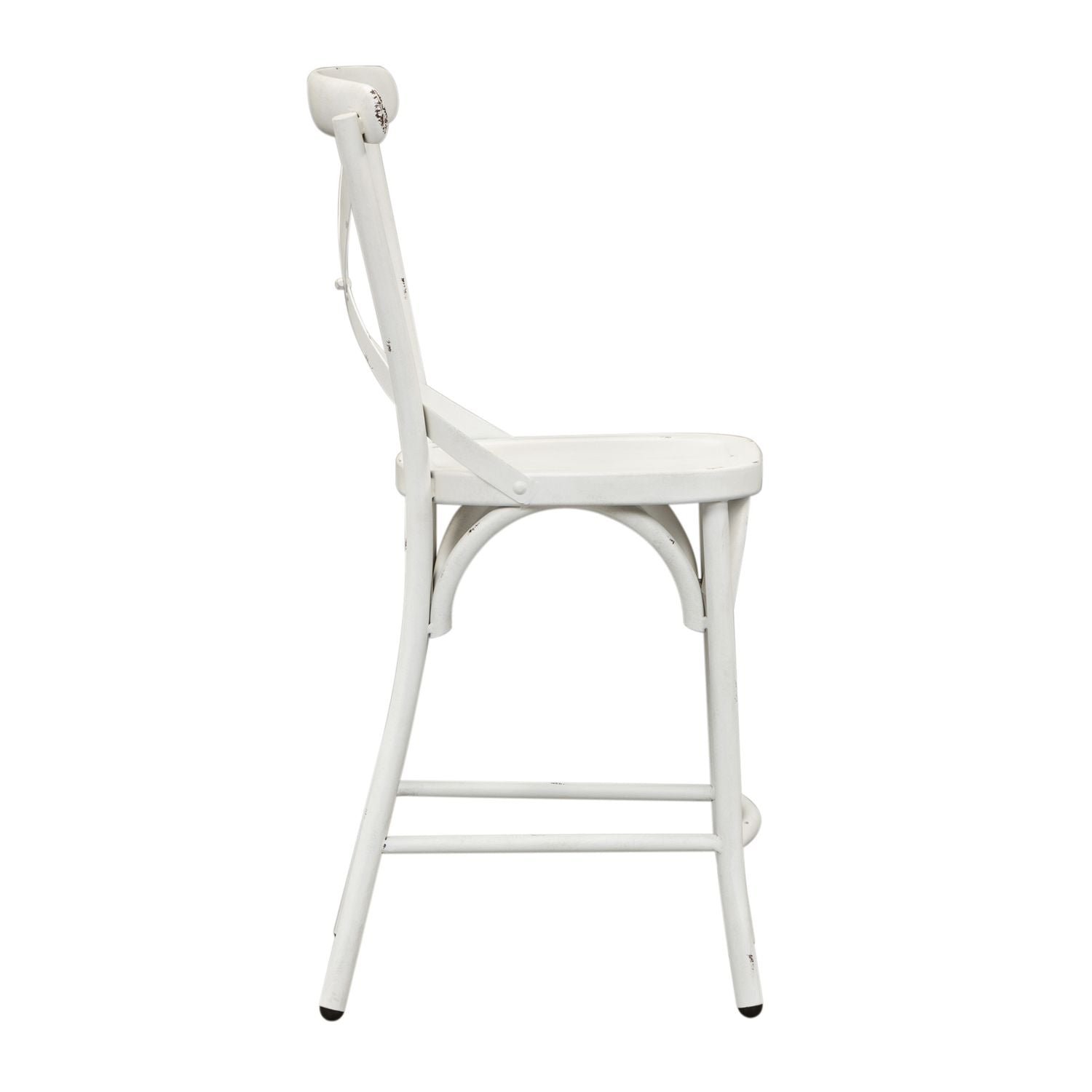 X Back Counter Chair - Antique White