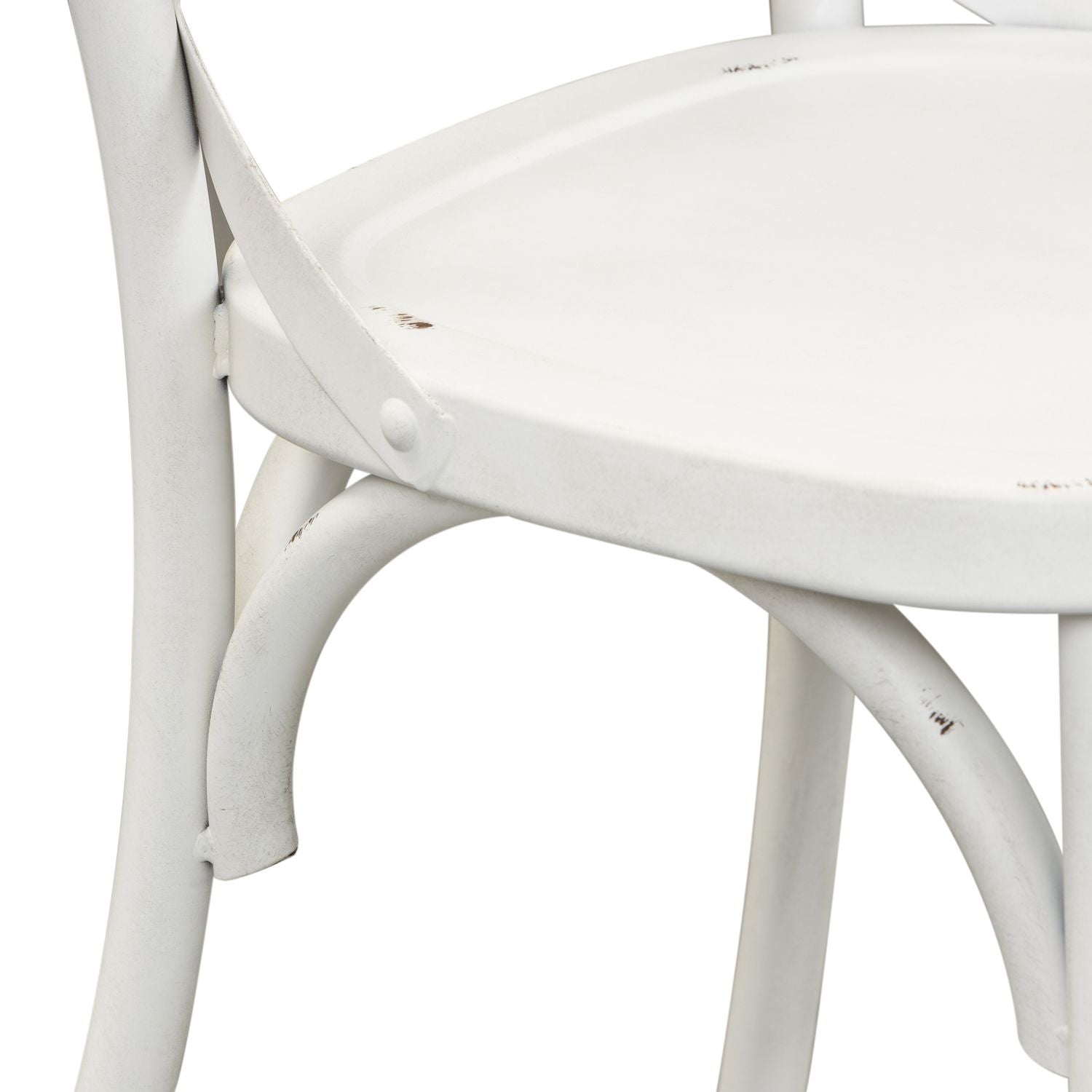 X Back Counter Chair - Antique White