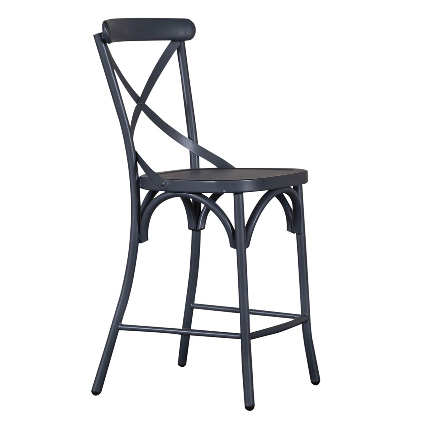 X Back Counter Chair- Navy