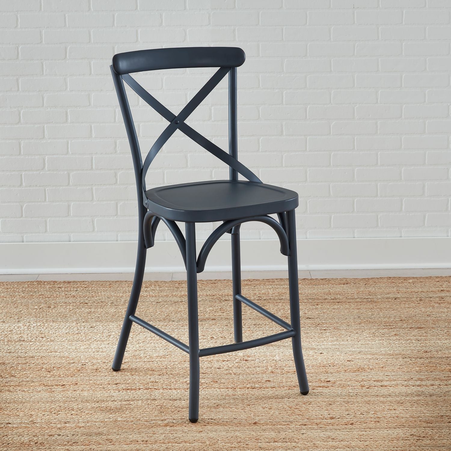 X Back Counter Chair- Navy