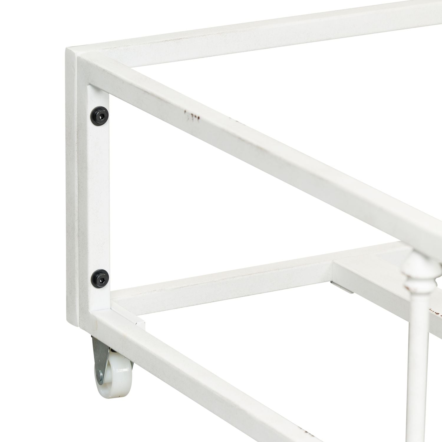 Twin Metal Trundle - Antique White