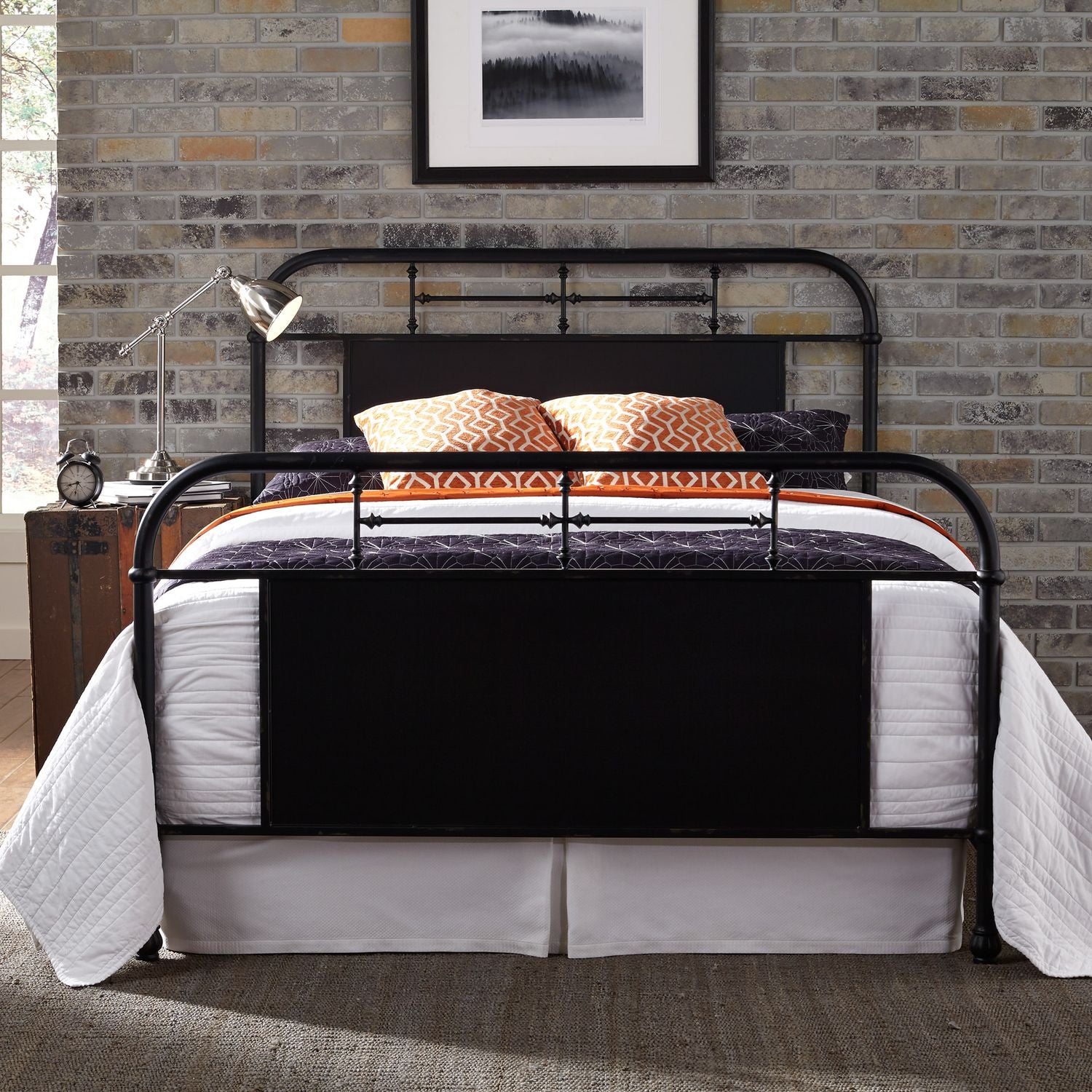 Queen Metal Bed - Black