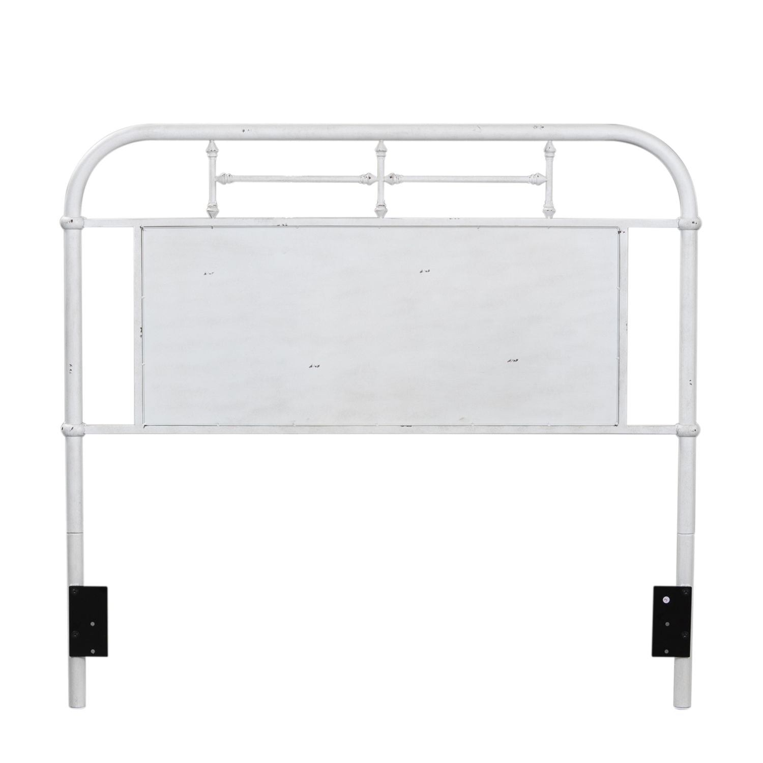 King Metal Headboard - Antique White