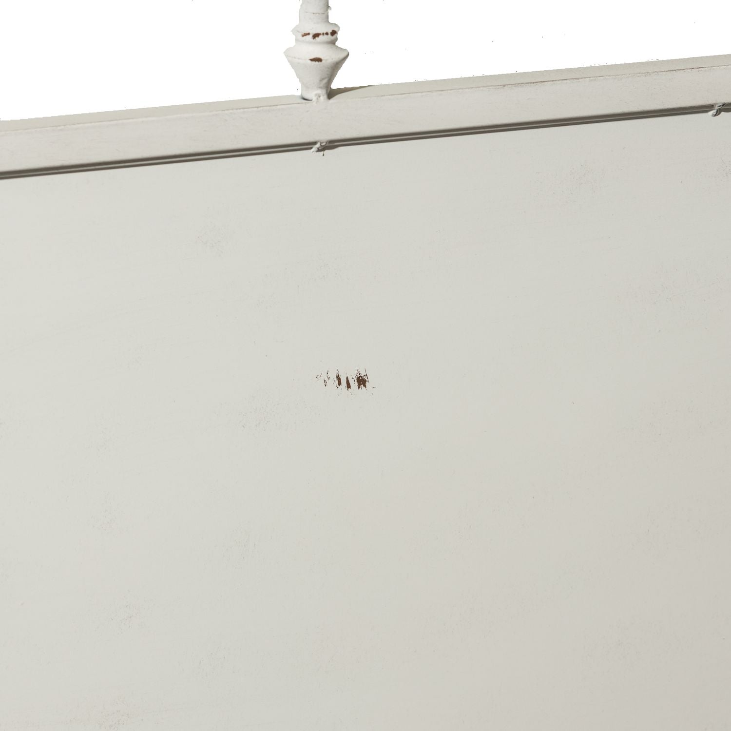 King Metal Bed - Antique White