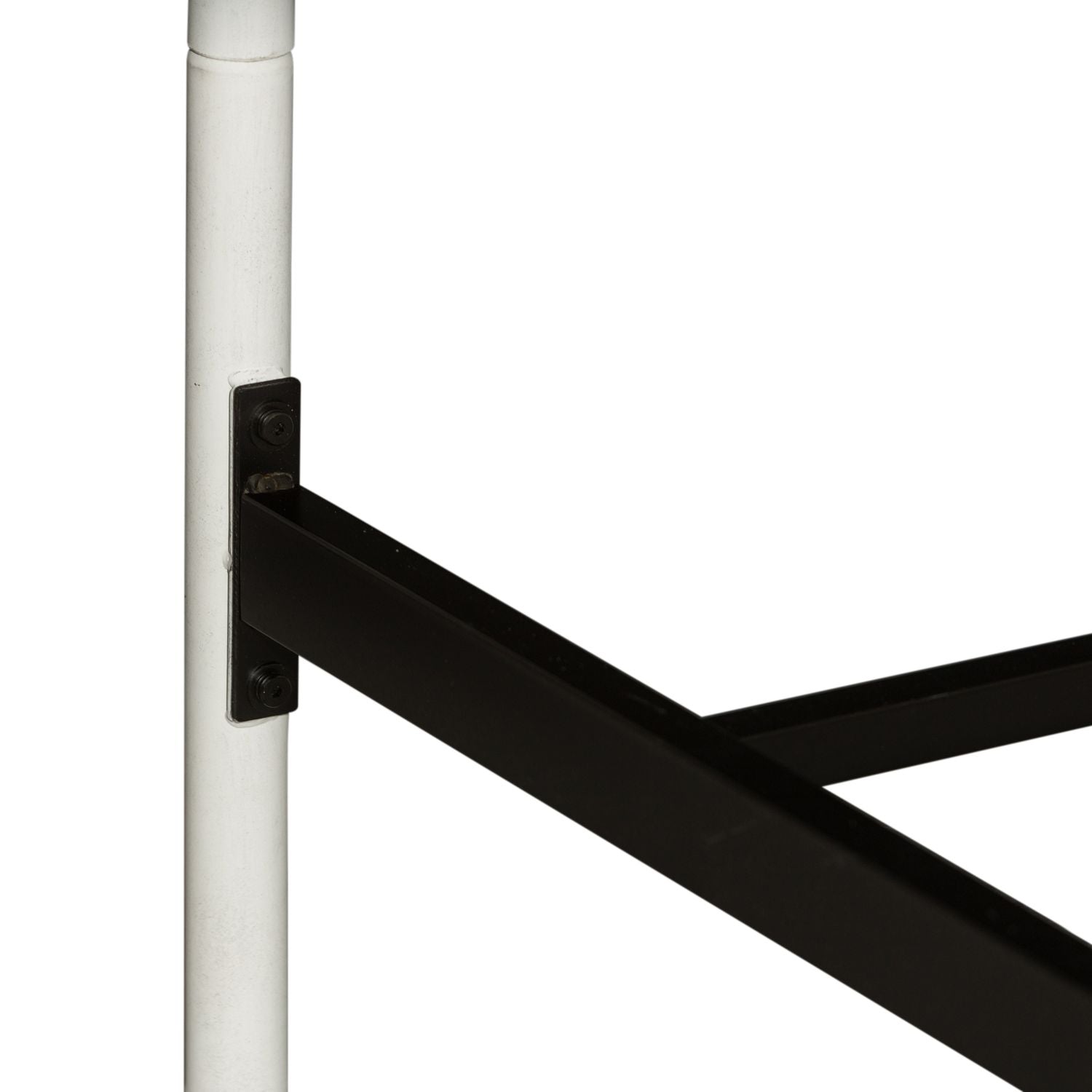 King Metal Bed - Antique White